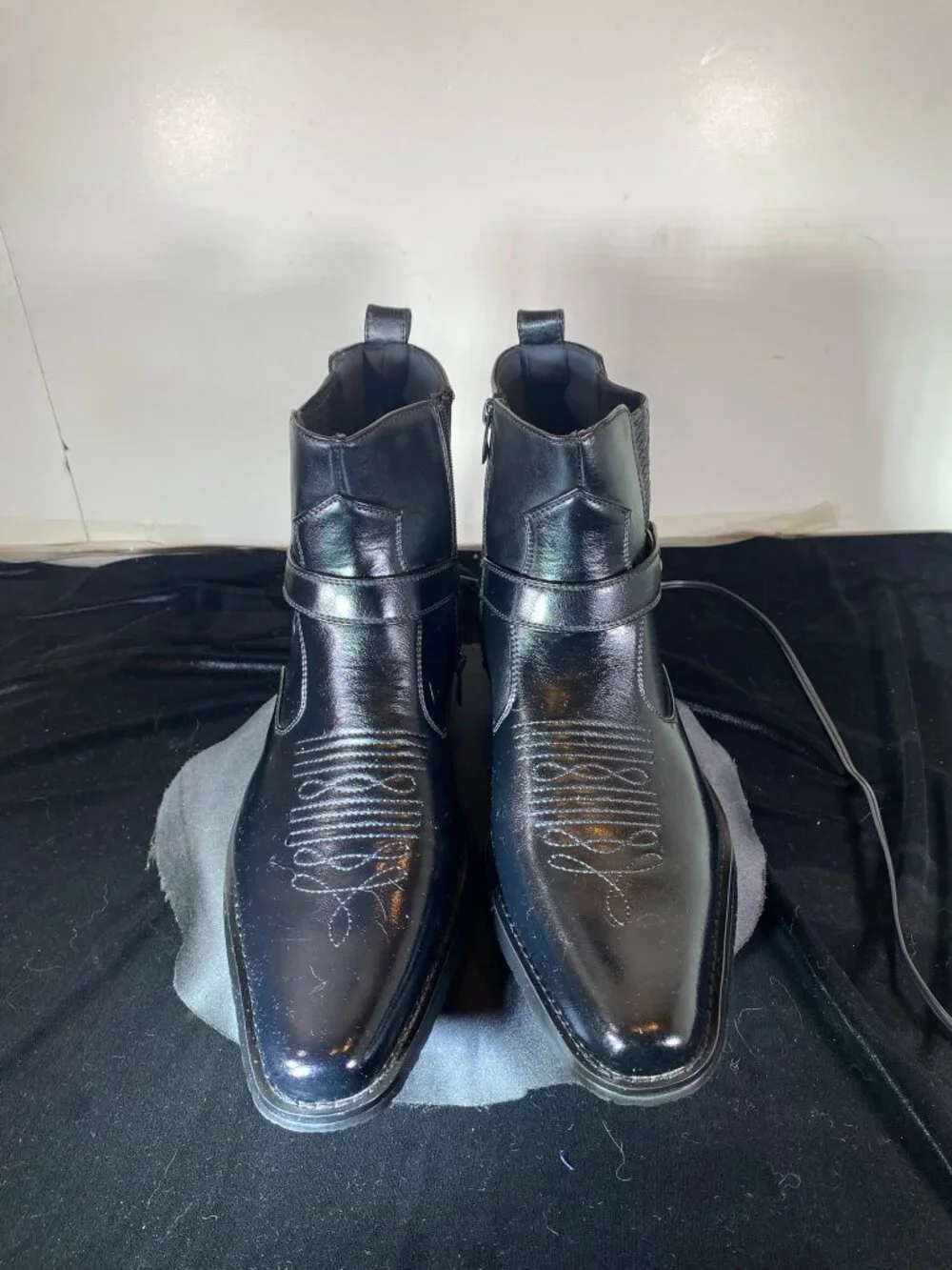 Men's 13 Alberto Fellini Western Harness Boots, Ankle Boots, Slightly Used